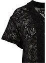 URBAN CLASSICS Ladies Crochet Lace Resort Shirt
