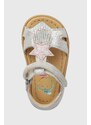 Dětské semišové sandály Shoo Pom stříbrná barva