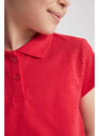 DEFACTO Girl Regular Fit Cotton Short Sleeve Polo T-Shirt