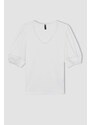 DEFACTO Traditional Regular Fit V Neck Short Sleeve T-Shirt