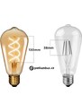 LED žárovka Antique LED Bulb Spiral 5W začouzená