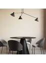 Matně černý skleněný kulatý jídelní stůl Kave Home Wilshire 120 cm