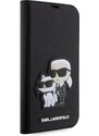 Ochranné pouzdro pro iPhone 13 Pro MAX - Karl Lagerfeld, Saffiano Karl and Choupette NFT Book Black