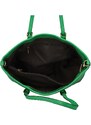 Flora&Co Prostorná koženková kabelka přes rameno Ketalo, zelená