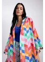 DEFACTO Fall in Love Regular Fit Patterned Cotton Kimono