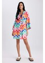 DEFACTO Fall in Love Regular Fit Patterned Cotton Kimono