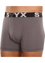 Pánské boxerky Styx long sportovní guma tmavě šedé (U1063)