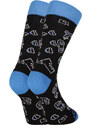 Veselé ponožky Styx vysoké doodle (H1256)