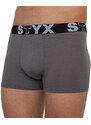 Pánské boxerky Styx sportovní guma nadrozměr tmavě šedé (R1063) 4
