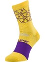 Unisex cyklo ponožky Silvini Bardiga žlutá/fialová