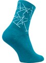 Unisex cyklo ponožky Silvini Aspra modrá/tyrkysová