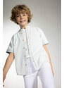 DEFACTO Boys Oversize Jean Short Sleeve Shirt