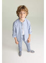 DEFACTO Boy Stand Collar Cotton Long Sleeve Shirt