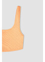 DEFACTO Slim Fit Crew Neck Ribbed Crop Singlet