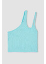 DEFACTO Slim Fit One-Shoulder Ribbed Camisole Singlet