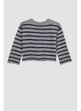 DEFACTO Relax Fit Crew Neck Striped Sweater