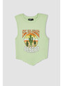 DEFACTO Fitted Printed Rib Singlet