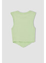 DEFACTO Fitted Printed Rib Singlet