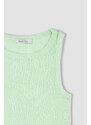 DEFACTO Super Crop Corduroy Knitted Singlet