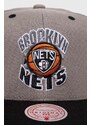 Kšiltovka Mitchell&Ness Brooklyn Nets šedá barva, s aplikací