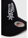 Čepice s vlněnou směsí Mitchell&Ness San Antonio Spurs černá barva, s aplikací