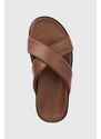 Kožené pantofle Gant Nicebro pánské, hnědá barva, 26601894.G45