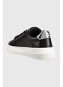 Kožené sneakers boty Calvin Klein Jeans CHUNKY CUPSOLE MONO LTH WN černá barva, YW0YW01224