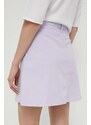 Džínová sukně Love Moschino fialová barva, mini, pouzdrová