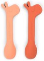 Oranžová silikonová sada lžiček Done by Deer Lalee