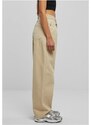 URBAN CLASSICS Ladies High Waist 90´S Wide Leg Denim Pants - offwhite raw