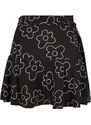 URBAN CLASSICS Ladies Viscose Mini Skirt - blackflower