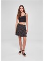 URBAN CLASSICS Ladies Viscose Mini Skirt - blackflower