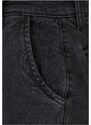 URBAN CLASSICS Ladies High Waist Straight Denim Cargo Pants - black washed