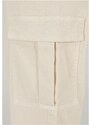 URBAN CLASSICS Ladies High Waist Wide Leg Twill Cargo Pants - whitesand