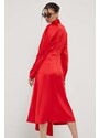 Šaty HUGO červená barva, maxi