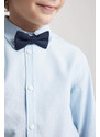 DEFACTO Boy Long Sleeve Oxford Shirt Bowtie 2-Pack Set