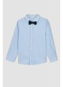 DEFACTO Boy Long Sleeve Oxford Shirt Bowtie 2-Pack Set