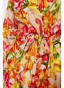 Trendyol Maxi Woven Kimono & Kaftan with Floral Pattern Belt