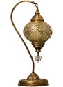 Krásy Orientu Orientální stolní lampa z foukaného skla Melek - Swan - ø skla 16 cm