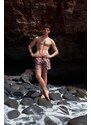 Trendyol Men's Multi-colored Men's Standard Swimwear with a Parrot Print Swimming Shorts