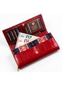 Dámská kožená peněženka Peterson PTN PL-409 – červená