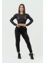 Nebbia DÁMSKY CROP TOP S DLOUHÝM RUKÁVEM INTENSE PERFORM 839 Black XS