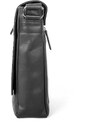 Středně velká pánská kožená crossbody taška GreenWood no. 6308 černá