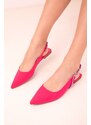 Soho Women's Fuchsia Matte Satin Flats 17988