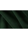 Lahvově zelená sametová šestimístná pohovka do "U" MICADONI Jodie 364 cm