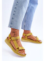 Botoshop Big Star semišové sandály na suchý zip LL276013 Žlutá