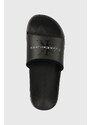 Pantofle Calvin Klein Jeans SLIDE MONOGRAM TPU ML WN dámské, černá barva, YW0YW00585