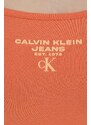 Šaty Calvin Klein Jeans oranžová barva, mini