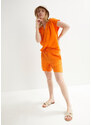 bonprix Mušelínové šortky Oranžová