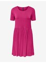 Tmavě růžové dámské basic šaty Pieces Taliva - Dámské